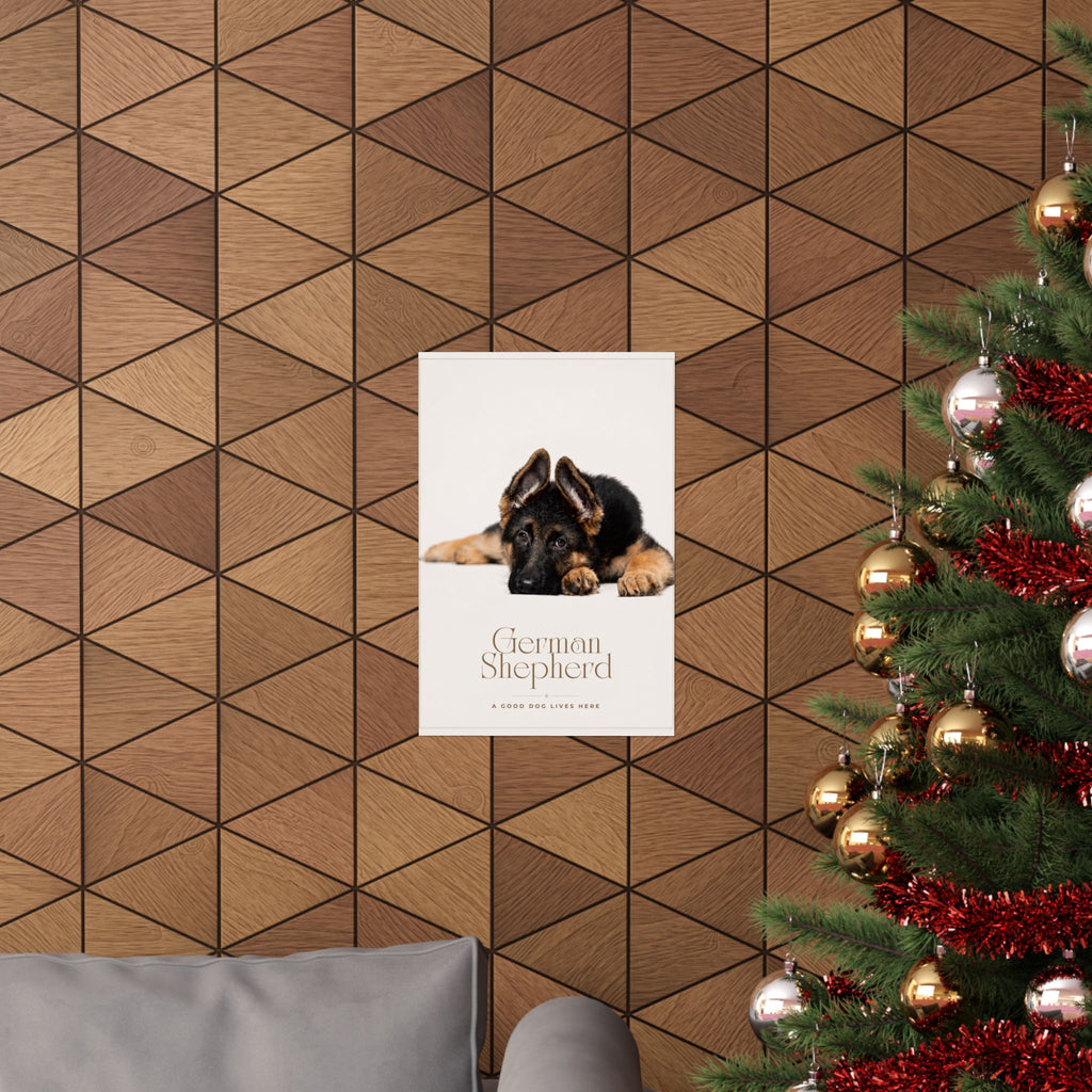 German Shepherd Print · Dog Breed Wall Art · German Shepherd Gift · Matte Poster