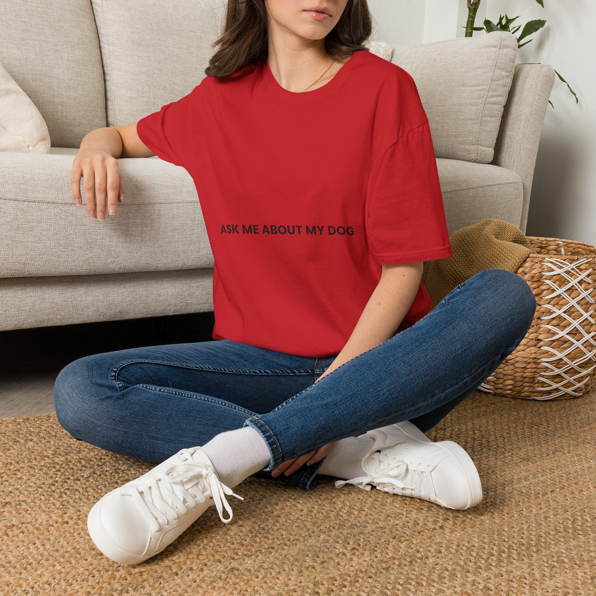 Ask Me About My Dog T-Shirt · Dog Lover Gift · Minimal Dog Owner Tee