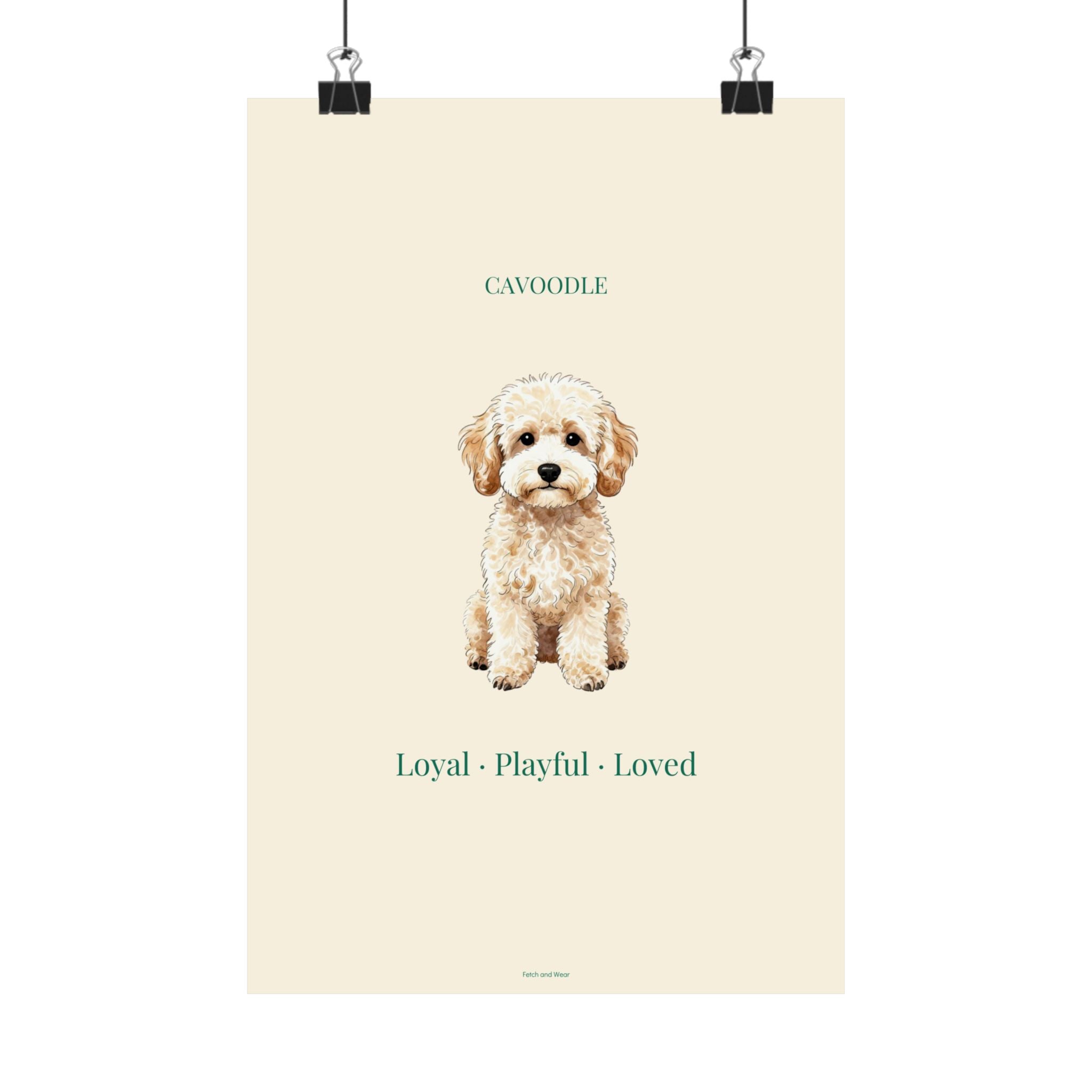 Cavoodle Print · Dog Breed Wall Art · Cavoodle Gift · Matte Poster